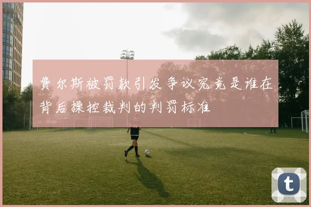 费尔斯被罚款引发争议究竟是谁在背后操控裁判的判罚标准